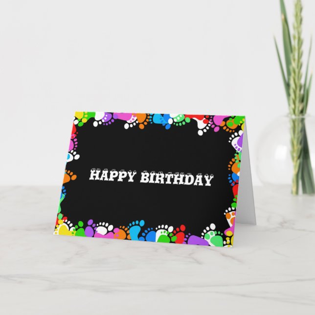 Carte Anniversaire Joyeux Pieds (Devant)