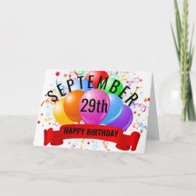 Anniversaire le 29 septembre