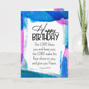 Carte Anniversaire Le Seigneur Vous Bénisse Numéros 6 24