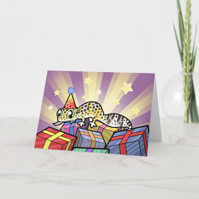 Carte Anniversaire Leopard Gecko (Devant)