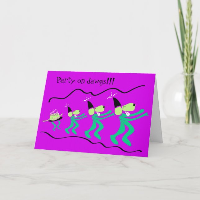 Carte Anniversaire Ligne Conga (Devant)