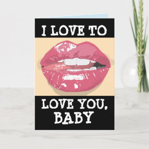 CARTE ANNIVERSAIRE LIPS VOUS AIME ROMANTIQUE POUR LUI MA