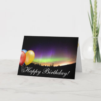 Carte Anniversaire Lumières du Nord Hiver La Destin De N