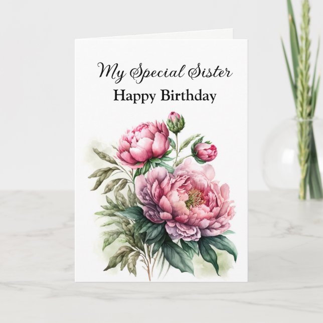 Carte Anniversaire - Ma carte Soeur Spéciale (Devant)