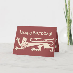 Carte Anniversaire Mad heureux lion Augustus Pugin CC099