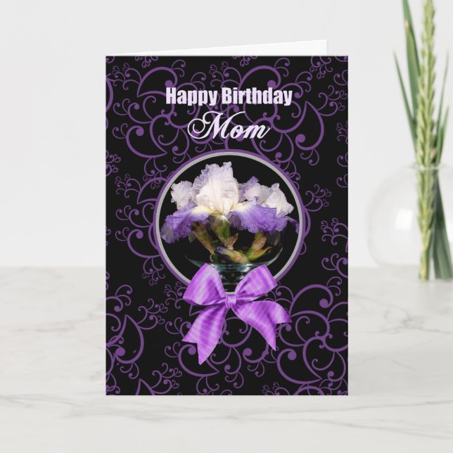 Carte Anniversaire - Maman - Purple Iris (Devant)