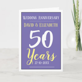 Carte Anniversaire Mariage de 50 ans d'or