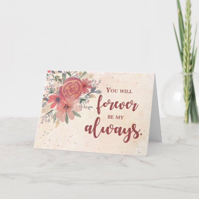 Carte Anniversaire mariage de l'Époux pour toujours être (Devant)