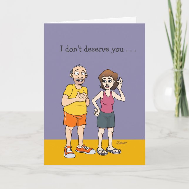 Carte Anniversaire Mariage de "Luckiest Husband on Earth (Devant)