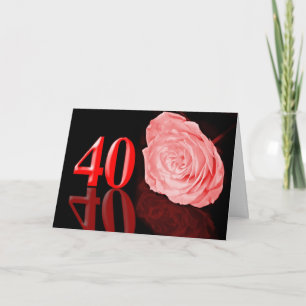Carte anniversaire Mariage Ruby (40e)