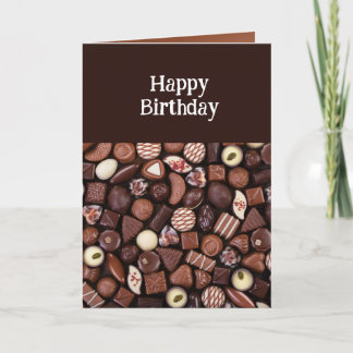 Carte Anniversaire meilleur avec le chocolat amusant
