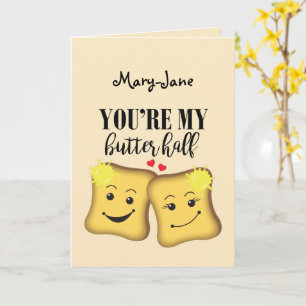 Carte Anniversaire Meilleur Moitié Amusant jeu de nourri