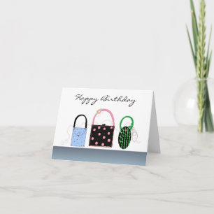 Carte Anniversaire mignon de bourses