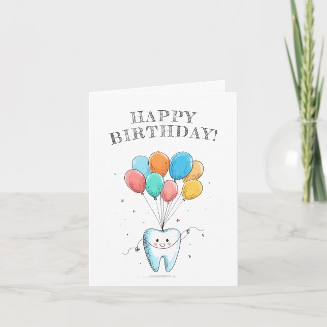 Carte Anniversaire mignon des dentistes (Devant)