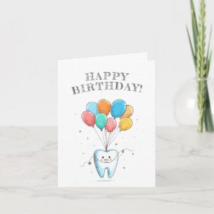 Carte Anniversaire mignon des dentistes