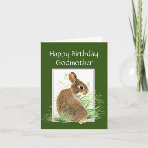 Carte Anniversaire Mignonne Lapin Meilleur Godmère Jamai