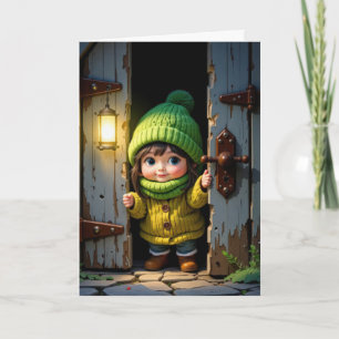 Carte Anniversaire mignonne Munchkin par une vieille por