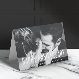 Carte Anniversaire moderne   Photo Love Happy Couples No