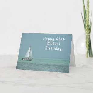 Carte Anniversaire mutuel 65e, Voilier