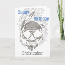 Cartes De Plongeur D Anniversaire Zazzle Ch