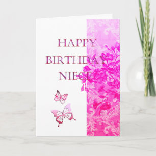 Carte Anniversaire nièce (rose)