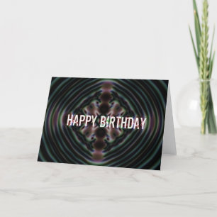 Carte Anniversaire noir et blanc avec une touche de coul