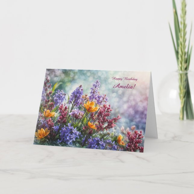 Carte Anniversaire Nom Personnalisé N'Importe Quel Nom J (Devant)