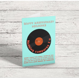 Carte anniversaire "Notre chanson"