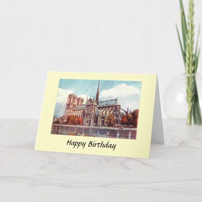 Carte Anniversaire - Notre Dame, Paris (Devant)