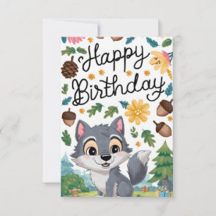 Carte Anniversaire numérique de Joty Woods Wolf