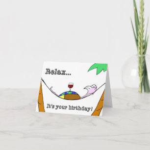 Carte Anniversaire Oiseau relaxant