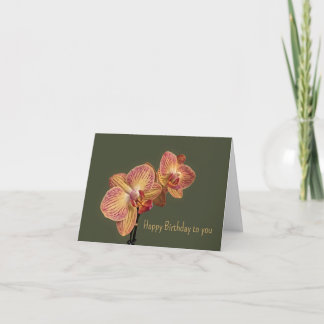Carte Anniversaire Orchidée