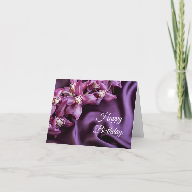 Carte Anniversaire - Orchidées (Devant)