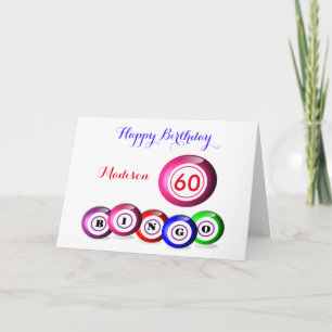 Carte Anniversaire orienté de bingo-test chanceux de