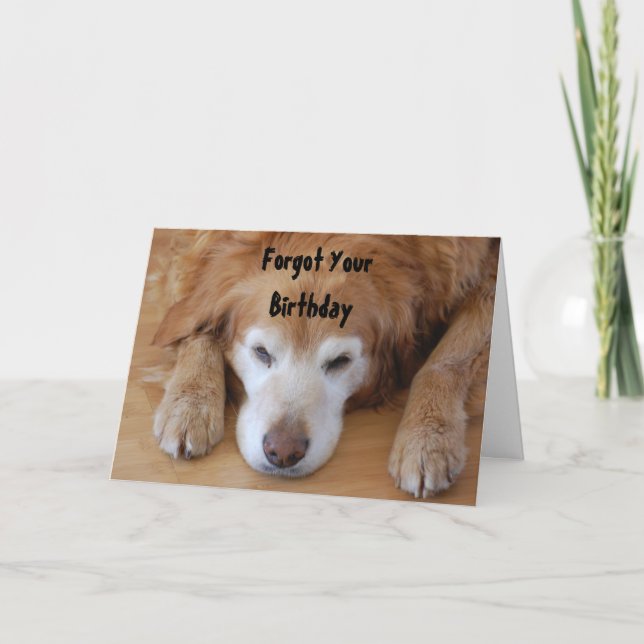 Carte Anniversaire - Oublié votre anniversaire (Devant)