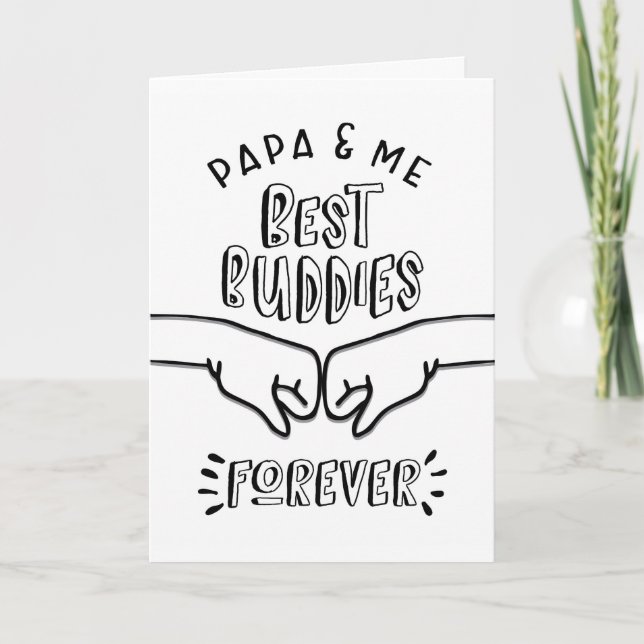 Carte Anniversaire - Papa & Me, Best Buddies Forever Car (Devant)