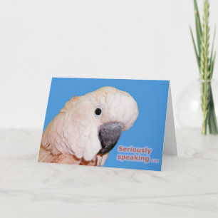 Carte Anniversaire parlant sérieusement