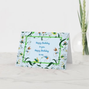 Carte Anniversaire partagé, Bright Retro Paisley