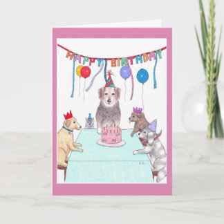 Carte Anniversaire-Partie heureuse avec votre paquet