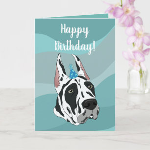 Carte Anniversaire personnalisable de Great Dane