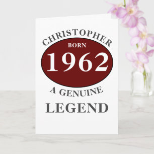 Carte Anniversaire personnalisé Ajouter le nom Année Né 