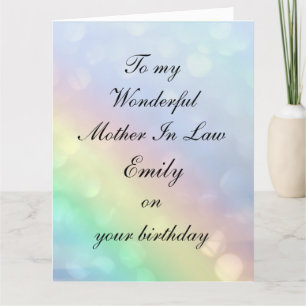 Carte Anniversaire personnalisé de belle-mère