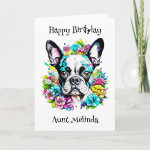 Carte Anniversaire personnalisé de Boston Terrier