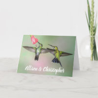 Anniversaire personnalisé de couple de colibri