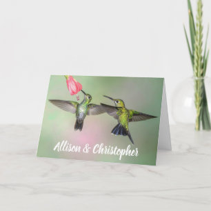 Carte Anniversaire personnalisé de couple de colibri