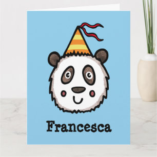 Carte Anniversaire personnalisé de la fête du Panda