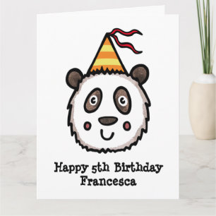 Carte Anniversaire personnalisé de la fête du Panda