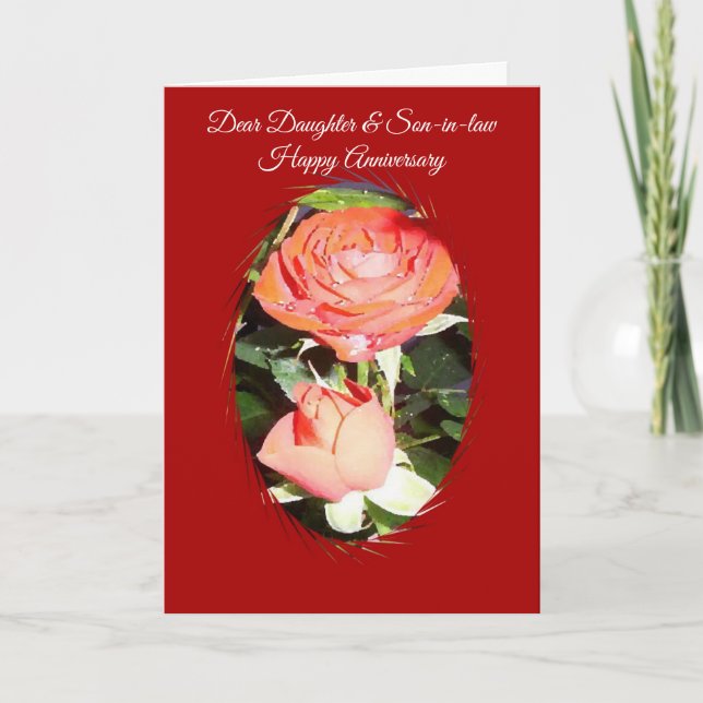 Carte Anniversaire Personnalisé De La Fille rose Et Du M (Devant)