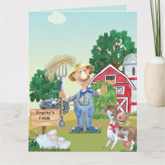 Carte Anniversaire personnalisé de Old MacDonald