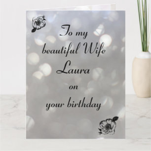 Carte Anniversaire personnalisé d'épouse